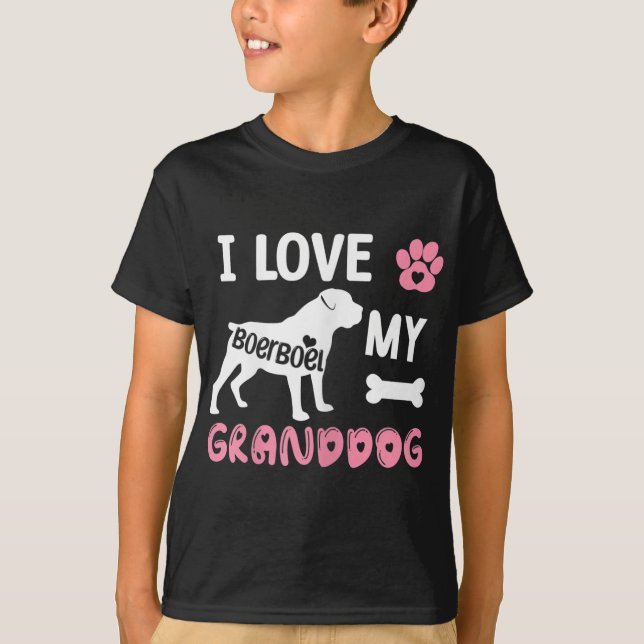T-shirt Boerboel Chien Grandma Cadeaux J'Aime Mon Petit Ch (Devant)
