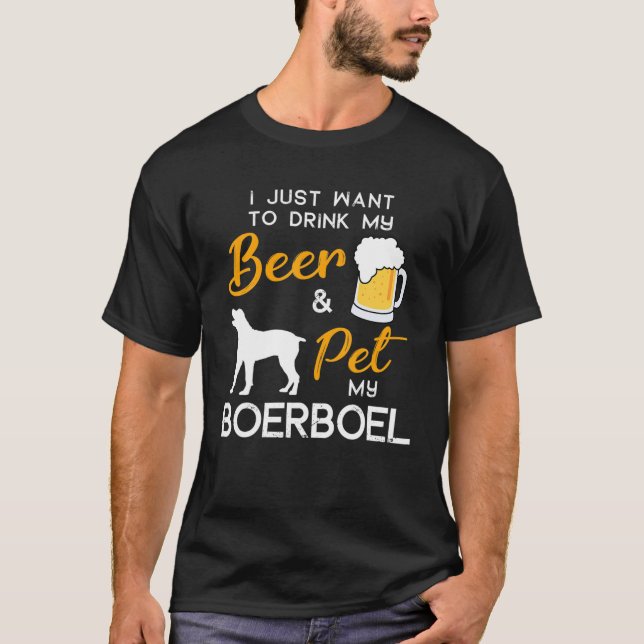 T-shirt Boerboel Dog Beer Lover Owner Christmas Birthday G (Devant)
