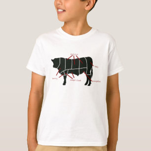 T-shirt Boeuf Boucher Carte - Boeuf délicieux et savoureux