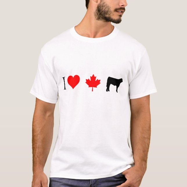 T-shirt Boeuf de Canadien du coeur I (Devant)