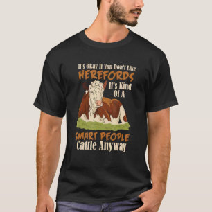 T-shirt Bœuf de Hereford Bétail de personnes intelligentes