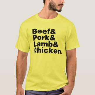 T-shirt Boeuf et porc et agneau et poulet