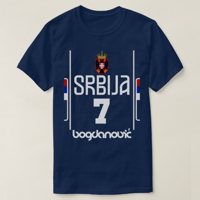 T-shirt Bogdan Bogdanovic Retro Serbie Euro de basket-ball (Design devant)