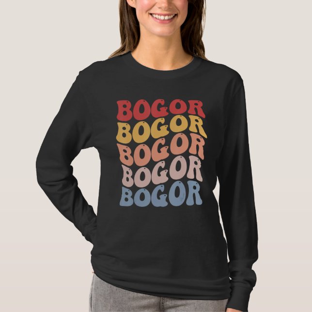 T-shirt Bogor City Groovy Retro (Devant)