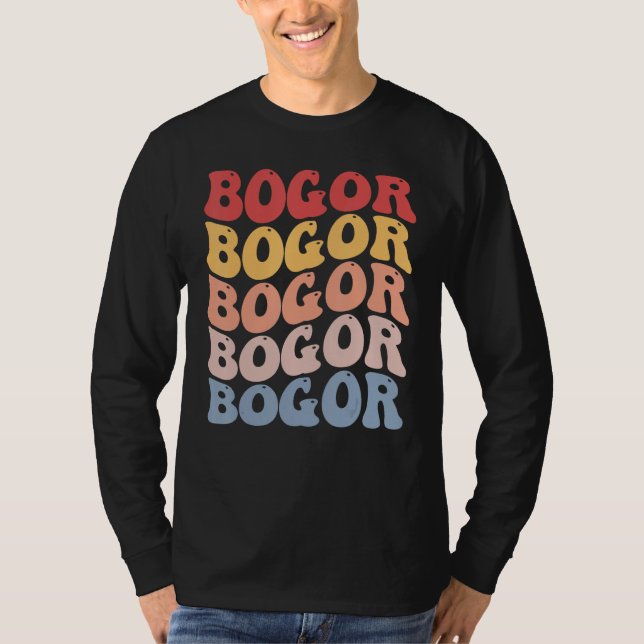 T-shirt Bogor City Groovy Retro (Devant)