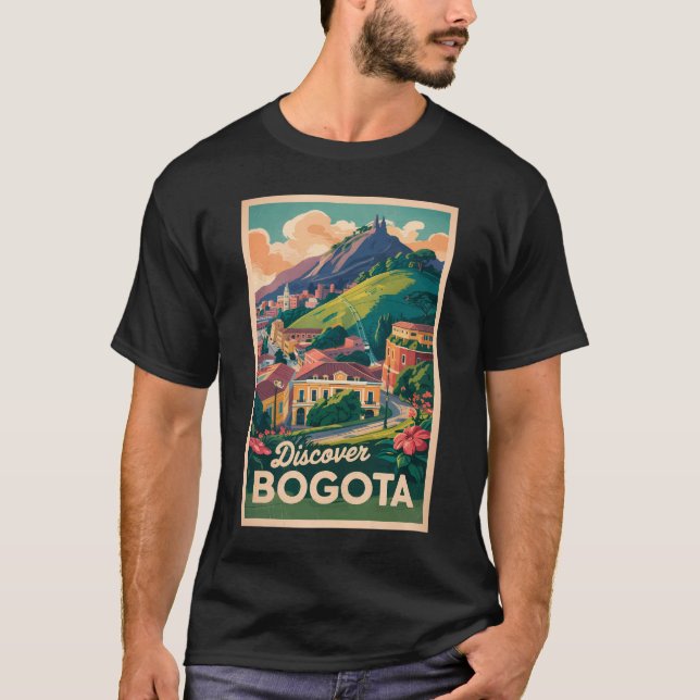 T-shirt Bogota Colombia Travel Art Vintage (Devant)