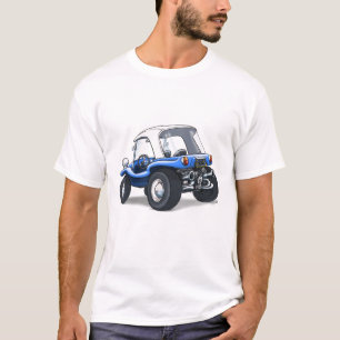 T-shirt boguet supérieur dur bleu de plage