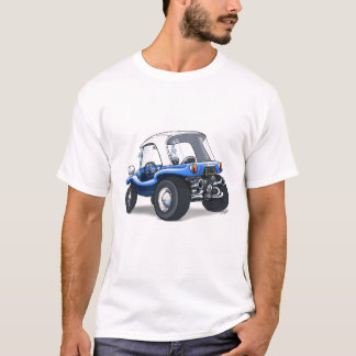 T-shirt boguet supérieur dur bleu de plage