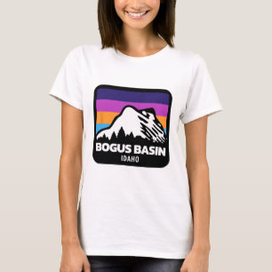 T-shirt Bogus Sin Idaho Ski Snowboard Montagnes Fami