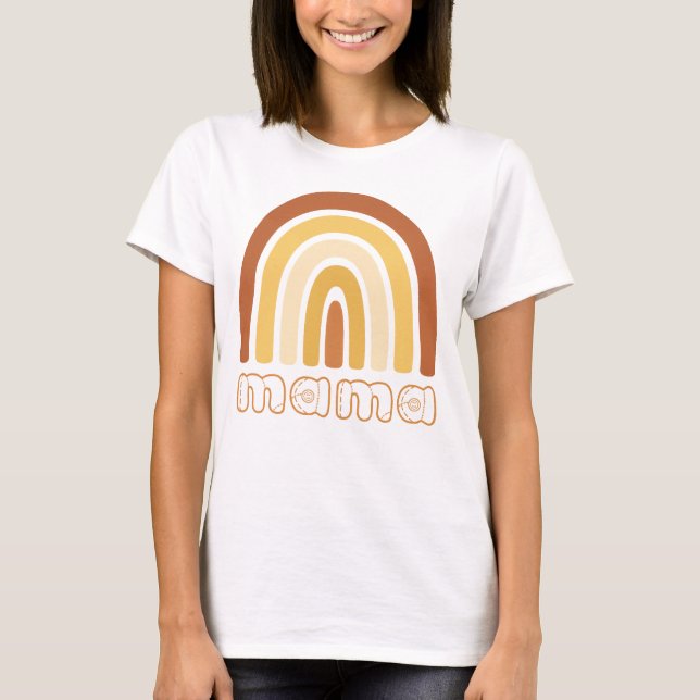 T-Shirt Bohème Arc-en-Ciel Maman (Devant)