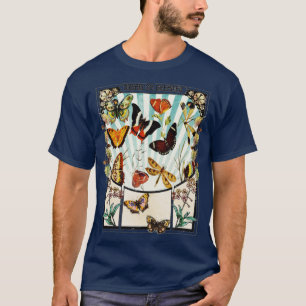 T-shirt Bohème Bohémien Hippie Papillons Art Nouveau Vinta