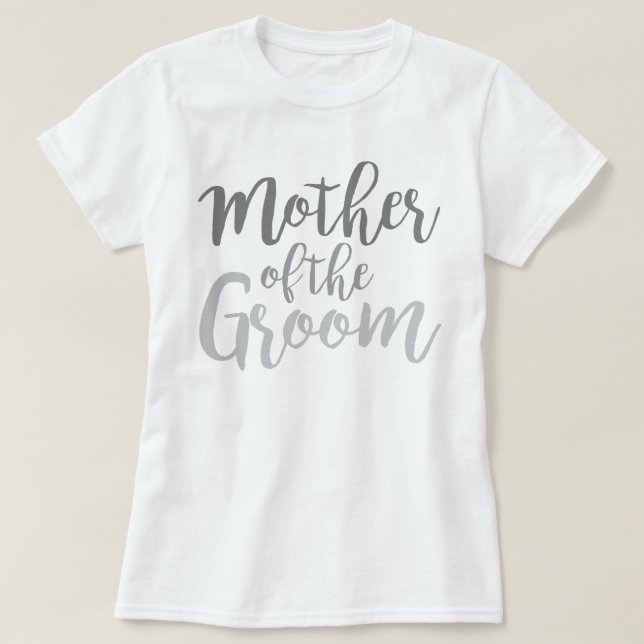 T-shirt Bohème Cursive Mère du Mariage Groom (Design devant)