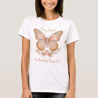 T-Shirt bohème d'automne anniversaire papillon cit