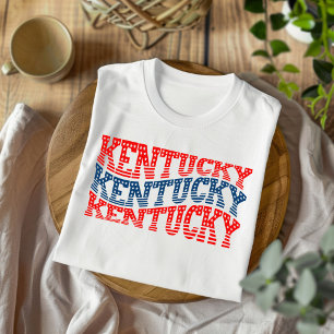 T-Shirt Bohème Rouge et Bleu Patriotique du Kentuc
