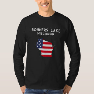 T-shirt Bohners Lake Wisconsin USA State America Travel Wi