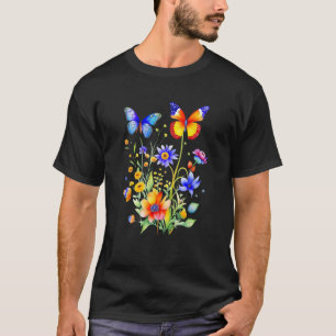 T-shirt Boho Aesthetics Fleur sauvage Vintage Watercolo