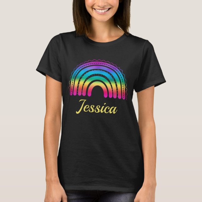 T-shirt Boho arc-en-ciel coloré (Devant)