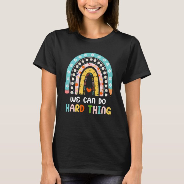 T-shirt Boho Arc-en-ciel On Peut Faire Des Choses Difficil (Devant)