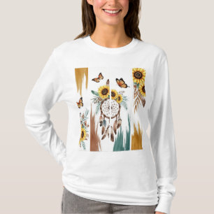 T-shirt Boho Butterfly Feather Dreamcatcher   Roui