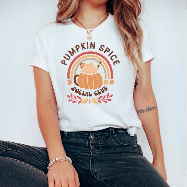 T-shirt Boho Chic Pumpkin Spice Social Club  (Créateur téléchargé)