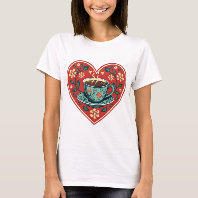 T-shirt Boho Coffee Lover (Devant)