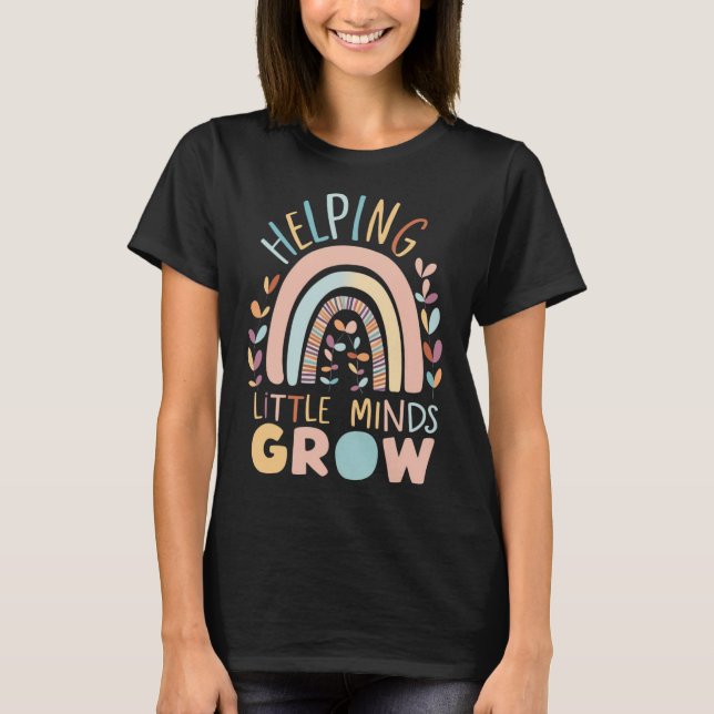 T-shirt Boho de retour à l'école aider les petits esprits  (Devant)