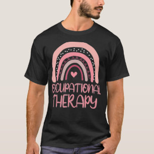 T-shirt Boho ergothérapie, Cute rose OT arc-en-ciel