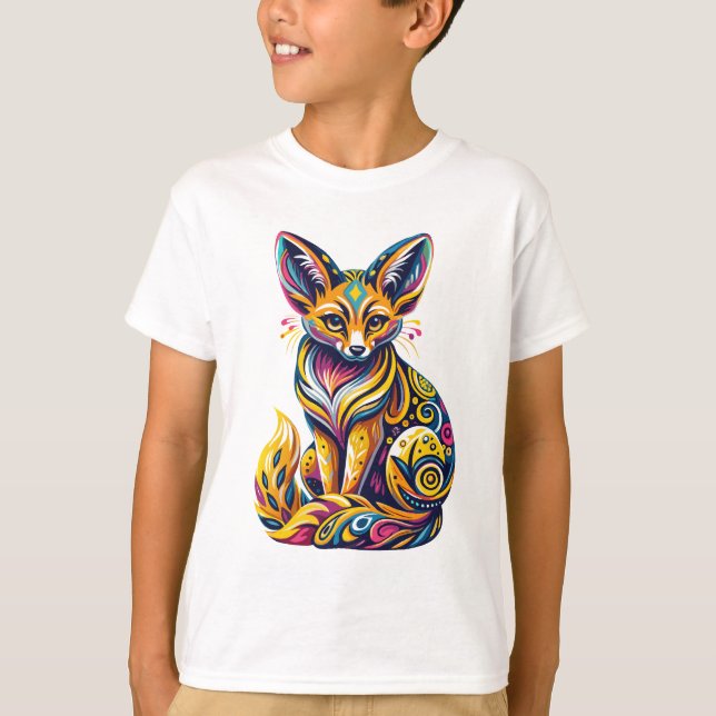 T-shirt Boho Fennec Fox (Devant)