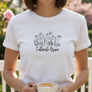 T-shirt Boho Floral – Cadeau Chrétien Inspirant pour Femme
