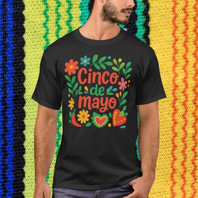 T-shirt Boho Floral Cinco de Mayo (Créateur téléchargé)