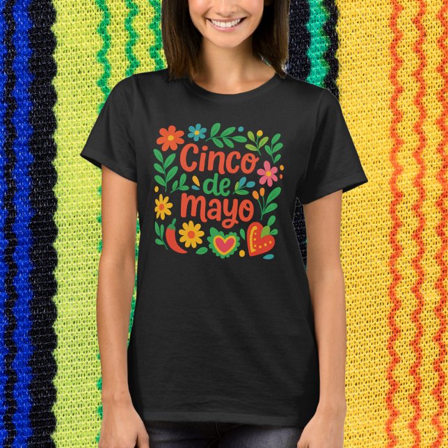 T-shirt Boho Floral Cinco de Mayo (Créateur téléchargé)