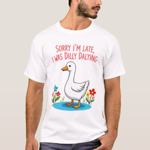T-shirt Boho Floral Drôle Désolé pour le retard Je lambina