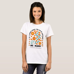 T-shirt Boho Floral Leukemia Be Kind