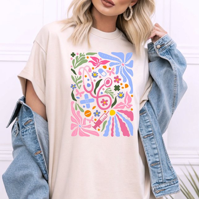 T-shirt Boho Infirmière éléments Stethoscope Infirmière ch (Créateur téléchargé)