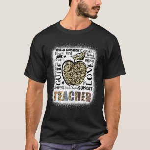 T-shirt Boho Leopard Apple Enseignant de l'éducation spéci