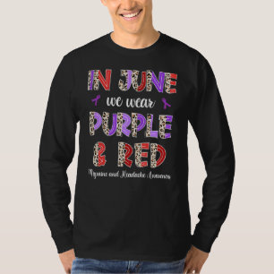 T-shirt Boho Leopard Juin Porter Rouge Purple Migraine & H