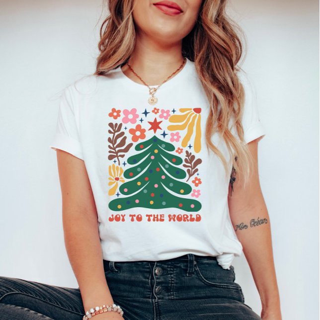 T-shirt Boho Noël Joy au monde (Créateur téléchargé)