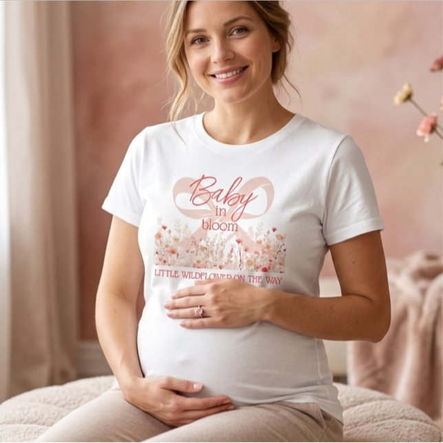 T-shirt Boho Petite Fleur Sauvage Bébé en Fleur Mère (Créateur téléchargé)