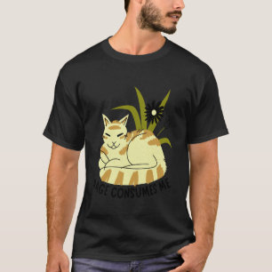 T-shirt Boho Rage Me Consume Drôle Floral Chat Sarcastique