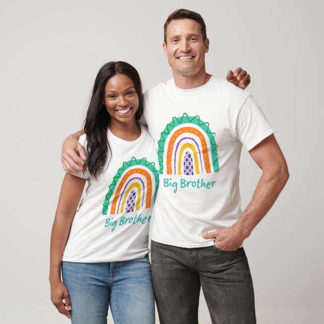 T-shirt Boho Rainbow Family - Big Brother (Unisexe)
