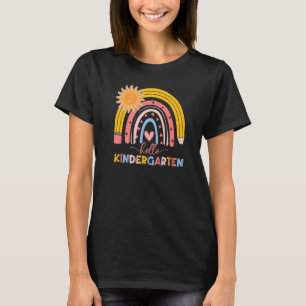 T-shirt Boho Rainbow Hello Kindergarten Enseignant Premier
