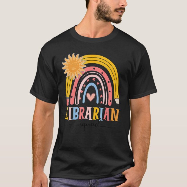 T-shirt Boho Rainbow Librairie Squad Premier Jour De L'Éco (Devant)