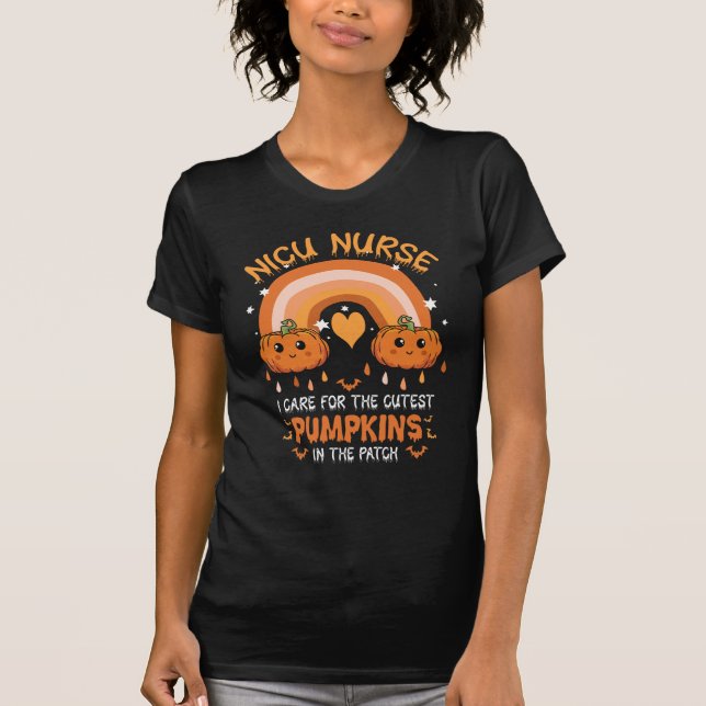 T-shirt Boho Rainbow NICU Infirmière Citrouilles Cutest Le (Devant)