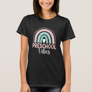 T-shirt Boho Rainbow Retour À L'École Vibes De L'École Pré