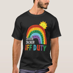 T-shirt Boho Rainbow Speech Enseignant Hors Service Dernie