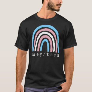 T-shirt Boho Rainbow Trans Pronononounes Ils Fierté LBGTQI