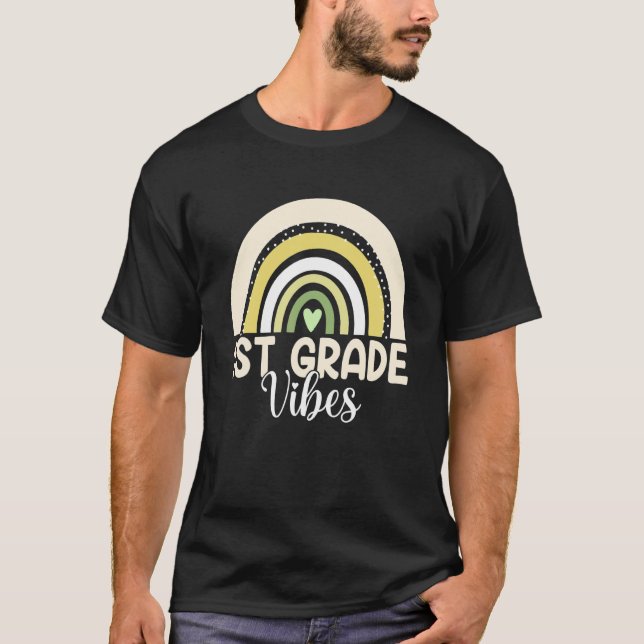 T-shirt Boho Rainbow Vibes Première Année 1ère Enseignants (Devant)