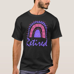 T-shirt Boho Retraité Arc-en-ciel Purple Rose Retro Vintag