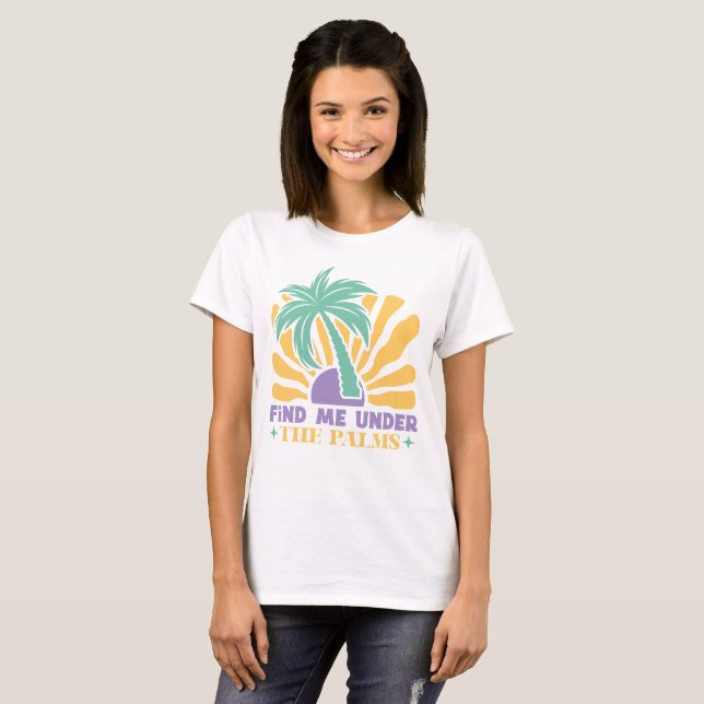 T-shirt Boho Retro été (Devant entier)