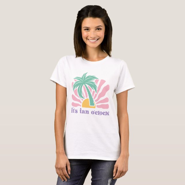 T-shirt Boho Retro été (Devant entier)